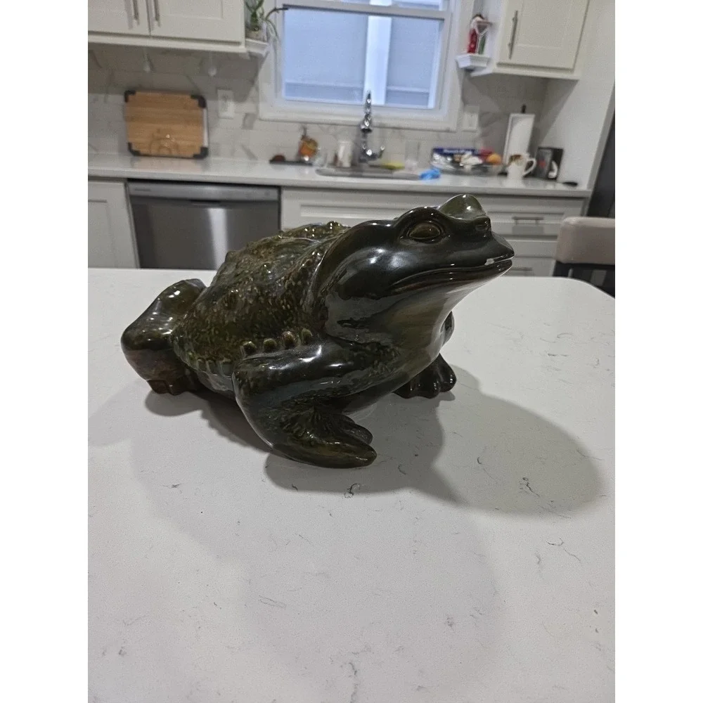 Arnels Jumbo XL Ceramic Frog Garden Frog Toad-Extra Large Vtg, 14